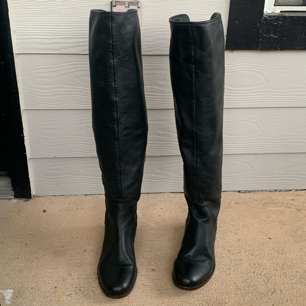 COACH Sleek Black Over The Knee High Palmera 2 Boots - Picture 6 of 16